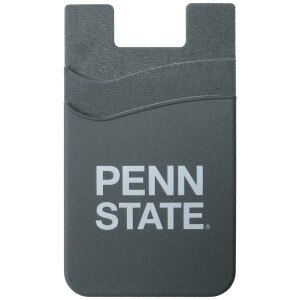 gray phone wallet dual pocket with printed Penn State